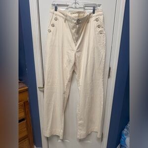 Chico’s Off White (cream) High Rise Clear Button Detail Size 18 Tall